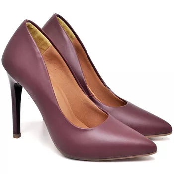 Scarpin Salto Alto Nobuck Preto