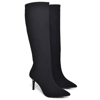 9121 Bota Cano Alto Salto Fino Napa Preto