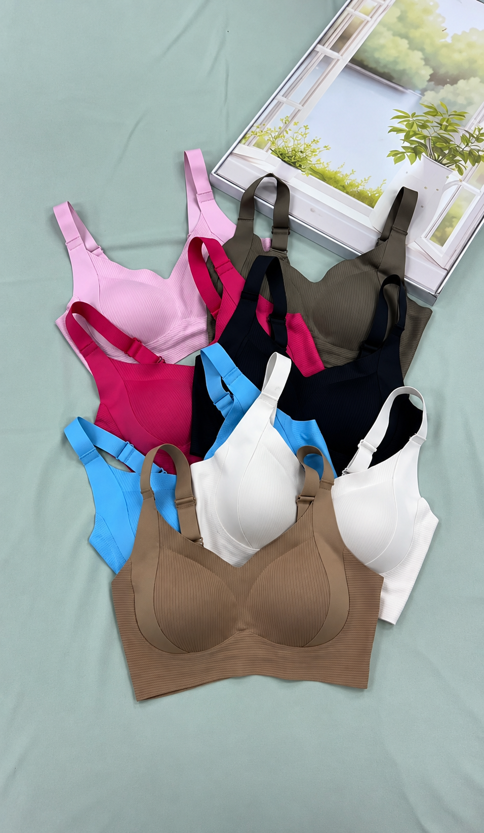 Kit com 3 Sutiãs Conforto Canelado