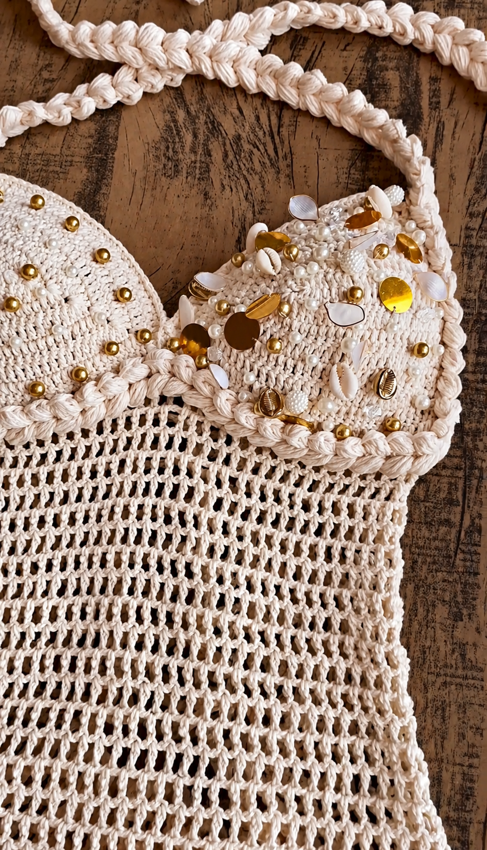 Vestido Crochê Pérola do Mar