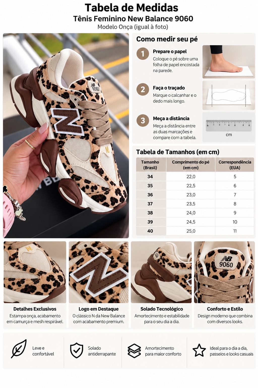 Tênis Chunky Animal Print Fashion