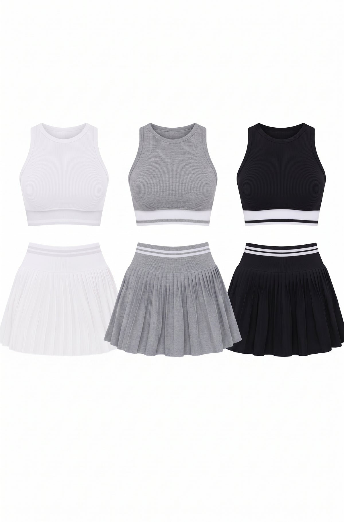 Kit com 3 Conjuntos Fitness Candy