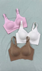 Kit com 3 Sutiãs Conforto Canelado