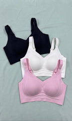Kit com 3 Sutiãs Conforto Canelado
