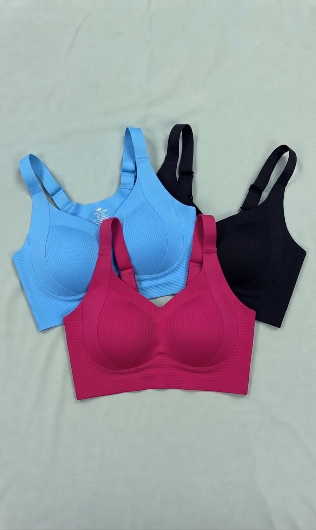 Kit com 3 Sutiãs Conforto Canelado