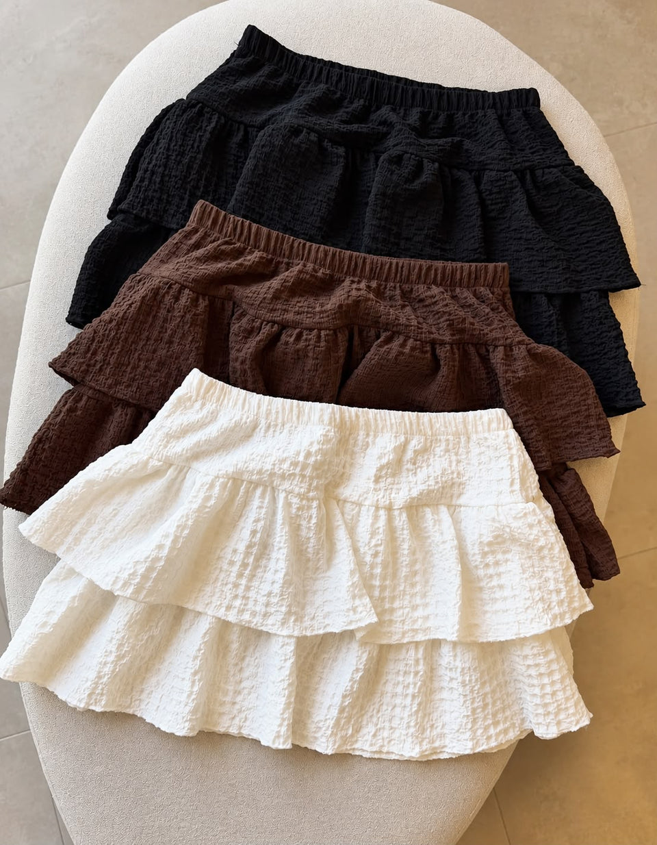 Kit 3 Saias Babados Serena