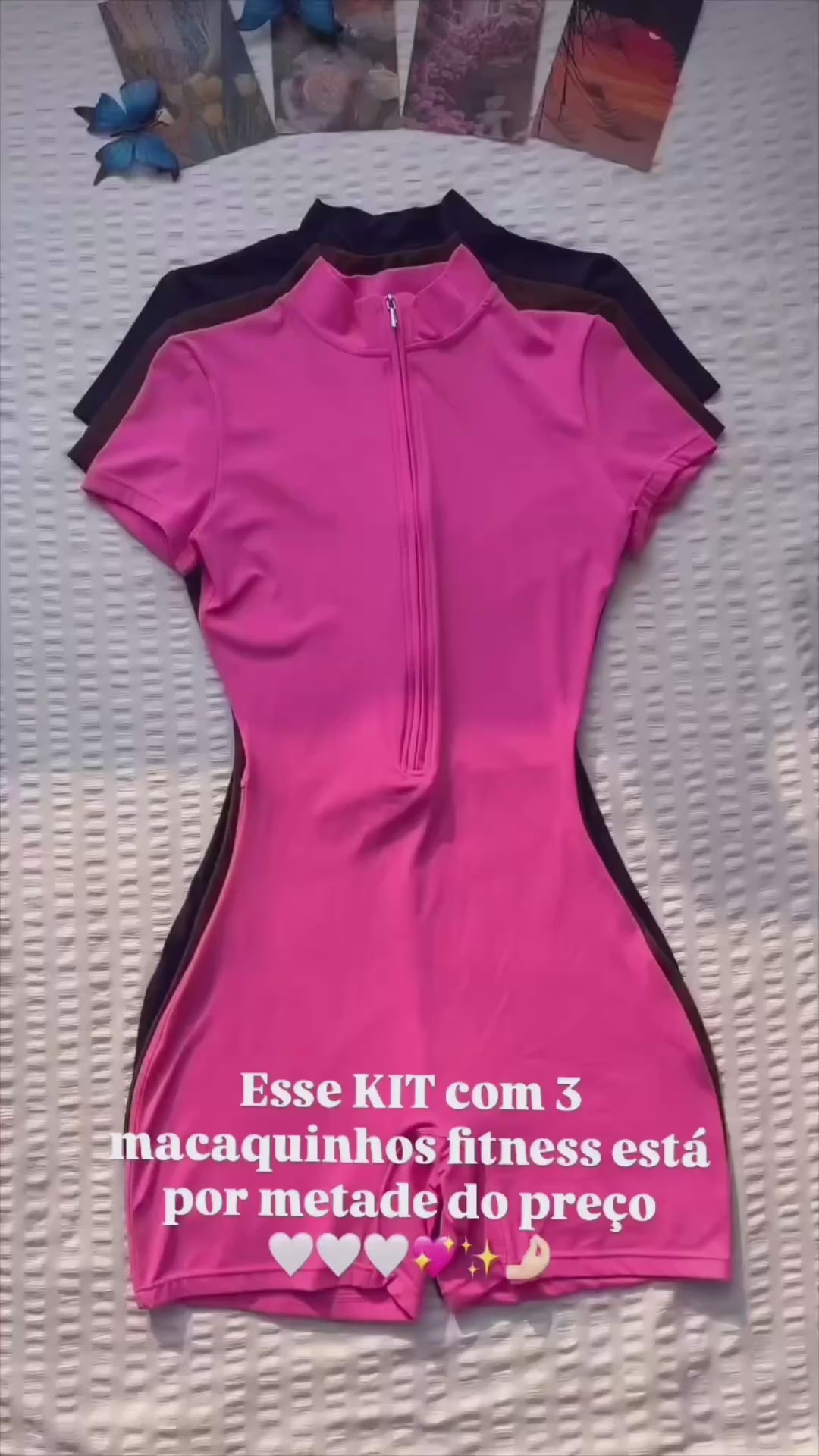 Kit com 3 Macacões Fitness Power Fit