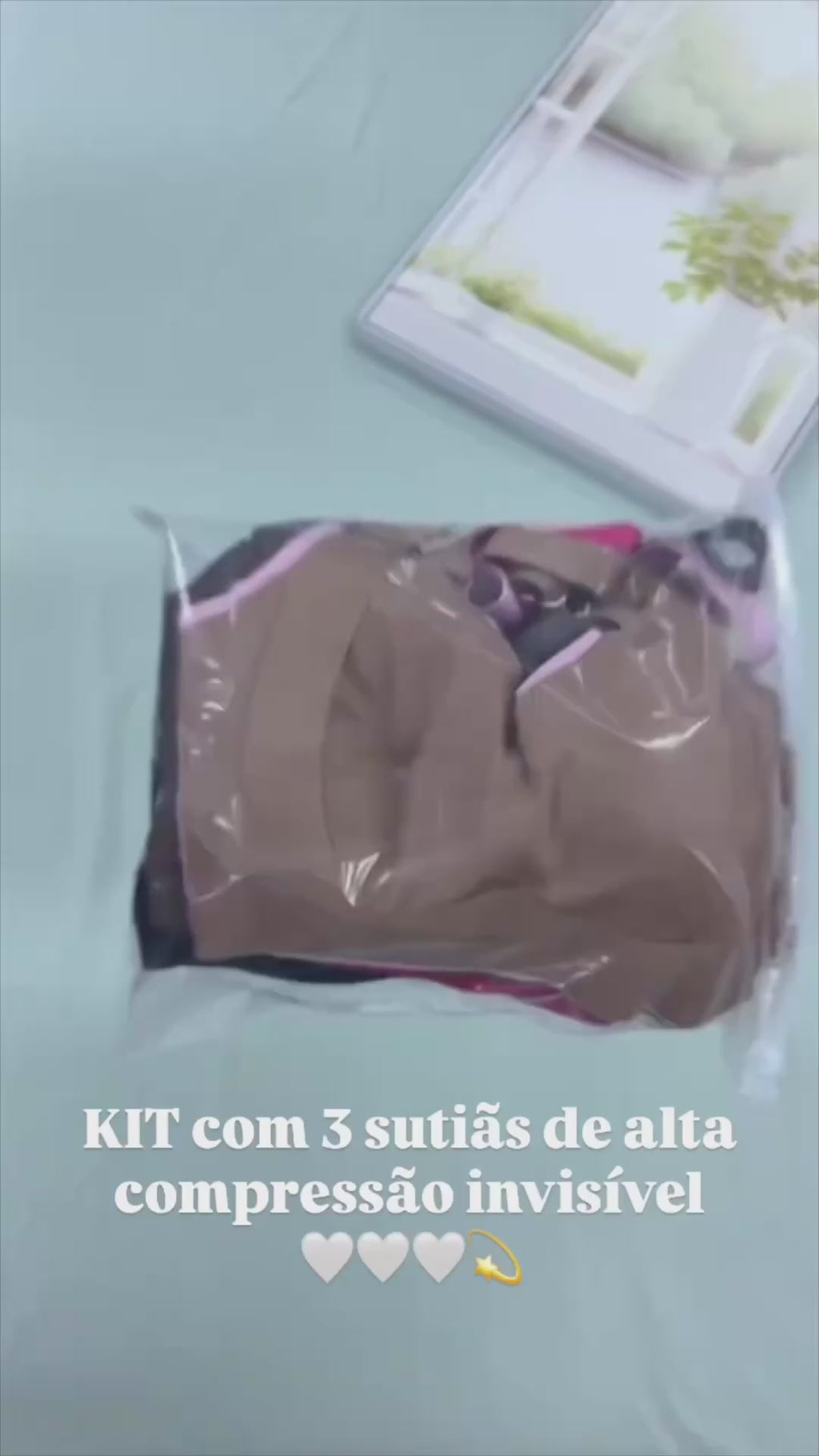Kit com 3 Sutiãs Conforto Canelado