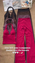 Kit com 3 Conjuntos Active Dolce