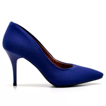 Scarpin Salto Medio Metalizado Prata
