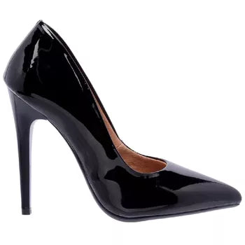 Scarpin Salto Baixo Verniz Preto